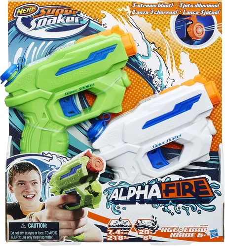 Vista 2 de Conjunto de pistolas de agua Nerf Alphafire de Super Soaker (2 paquetes)
