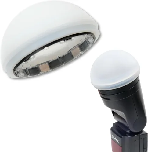 Vista 12 de Domo magnético para flash Rogue + adaptador de flash Rogue estándar v2 Utiliza el difusor suave Flash Dome en tu luz de velocidad con el adaptador