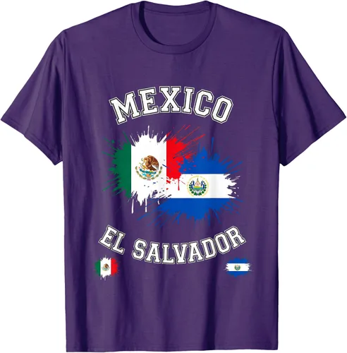 Vista 103 de Camiseta de recuerdo de la bandera vintage de El Salvador de México