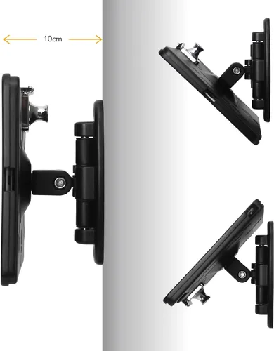 Vista 5 de Soporte de pared para tableta con pliegue para iPad de 10.2 pulgadas (9ª, 8ª, 7ª generación), brazo giratorio ajustable con bloqueo de seguridad