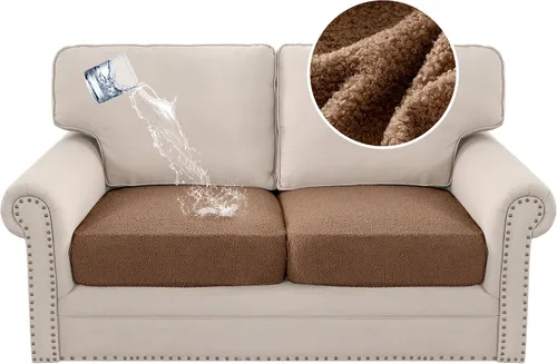Vista 9 de H.VERSAILTEX Fundas Impermeables para Cojines de Asiento de Sofá, Fundas de Sofá para Asientos, Protectores Antideslizantes para Cojines de Sofá