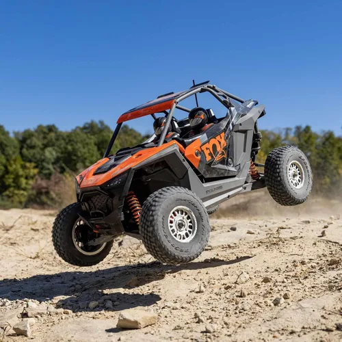 Vista 6 de Losi Camión RC 1/10 RZR Rey 4 ruedas de tracción sin escobillas Listo para funcionar Batería y cargador no incluidos Fox LOS03029T2 Camiones