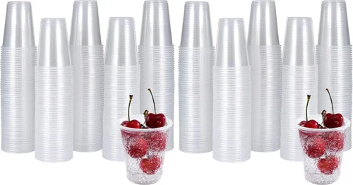 Vista 11 de Paquete de 300 vasos de plástico transparente de 3 onzas, vasos desechables para enjuague bucal para baño, pequeños vasos de plástico para expreso