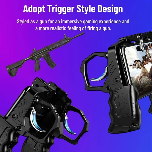 Vista 4 de Diyeeni Mobile Game Controller, Cell Phone Game Joystick Gamepad, with Aim Fire Buttons, for 4.7 to 6.5 Inch Phone, Realistic Gaming Experience