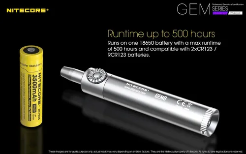Vista 5 de NITECORE GEM10UV - Linterna de identificación de gemas con LED ultravioleta, color negro