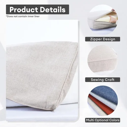 Vista 7 de ovios Fundas de cojín de patio, funda de cojín impermeable para muebles de exterior, sofá, sofá otomano, funda de cojín con cremallera