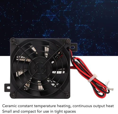 Vista 3 de Calentador termistor compacto PTC con ventilador - Módulo de calentador de aire de temperatura constante de 12 V/24 V para reparación