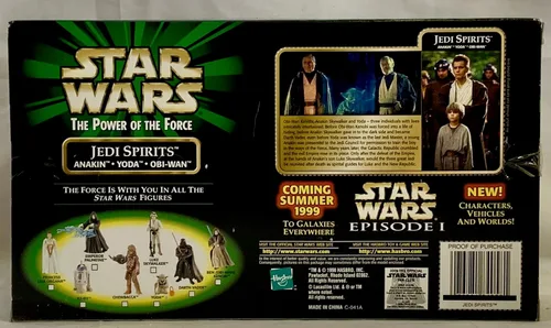 Vista 4 de Star Wars El poder de la fuerza Escenas de cine Espíritus Jedi (Anakin, Yoda, Obi-Wan) Figura de acción Multi-Pack