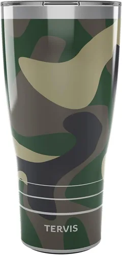 Vista 11 de Tervis Traveler Hunting Forest Camo - Vaso aislado de triple pared para viaje mantiene las bebidas frías y calientes, 20 onzas, acero inoxidable