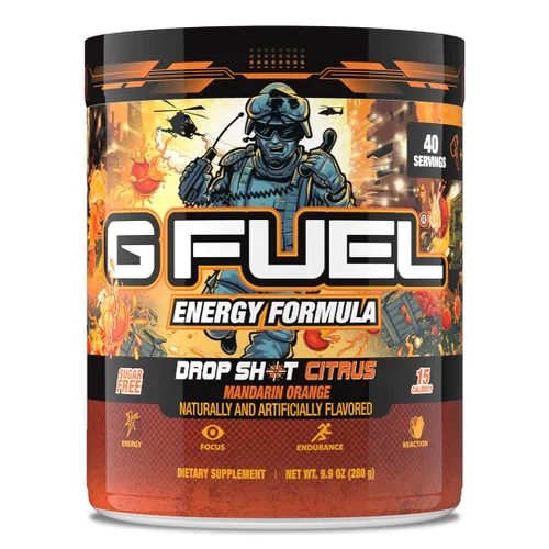 Vista 9 de G Fuel Sonic - Polvo de bebida energética preentrenamiento, mezcla de cafeína para juegos, sin azúcar, aminoácidos para el enfoque, vitaminas +