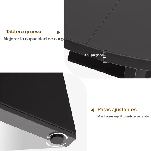 Vista 5 de IDEALHOUSE Juego de mesa de comedor redonda de 47 pulgadas para 4 a 6, mesa de cocina de granja con parte superior de madera y base de pedestal