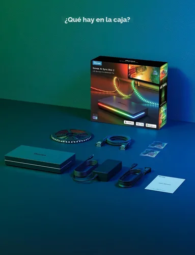 Vista 8 de Govee Caja de sincronización HDMI 2.1 2, Caja de sincronización AI con retroiluminación para TV, compatible con 8K@60Hz, 4K@144Hz, VRR y ALLM