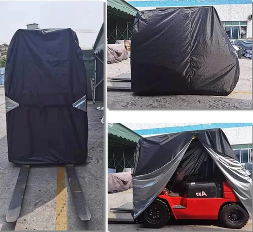 Vista 7 de Funda para carretilla elevadora, impermeable, resistente, bolsa de almacenamiento para carretilla elevadora, a prueba de polvo, protección