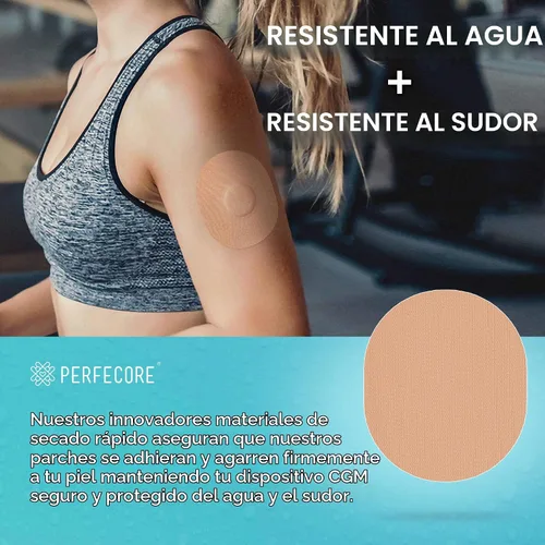 Vista 2 de Parches adhesivos compatibles con Freestyle Libre Enlite Guardian (paquete de 30) – Impermeable, a prueba de sudor, cinta de cubierta de sensor