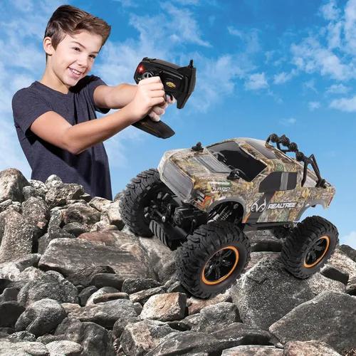 Vista 6 de NKOK Realtree 4x4 Off Road Rock Crawler 2.4GHz escala 1/14 R/C (RTR) Ford F-150 Raptor, baterías y cargador incluidos, cuerpo resistente está listo