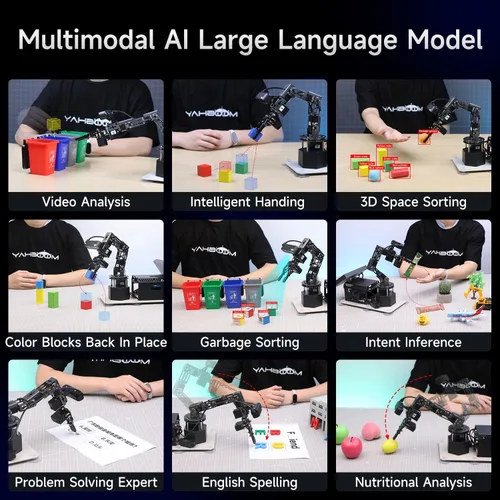 Vista 7 de Yahboom 6DOF Robotic Arm for RaspberryPi 5 ROS2 AI Vision Ver Without Pi5