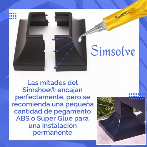 Vista 7 de Cubierta para base de poste de cubierta – Base de zapatos duradera a presión que transforma instantáneamente las patas de la mano y la escalera