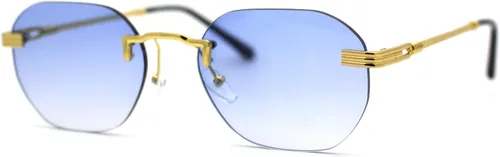 Vista 5 de SA106 Art Nouveau Luxury 90s Rimless OG Oval Sunglasses