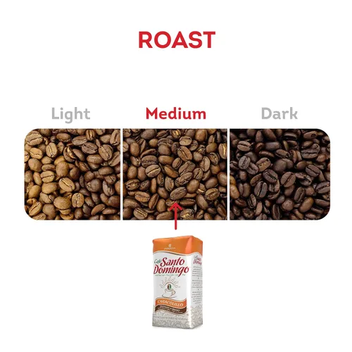 Vista 3 de Café Santo Domingo Caracolillo, bolsa de 16 onzas, café de grano entero Peaberry - Producto de la República Dominicana (paquete de 1)