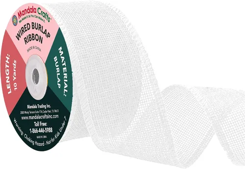 Vista 56 de Mandala Crafts Cinta de arpillera negra de 1.5 pulgadas de ancho para manualidades, rollo de 20 yardas de cinta rústica de arpillera para coronas