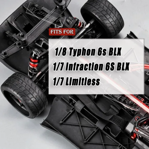 Vista 2 de Neumáticos RC 2.9 para o ARRMA 1/8 Typhon 6s BLX, 1/7 Infracción 6S BLX, ilimitado, juego de neumáticos de rueda RC con llave de rueda, 4 neumáticos