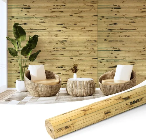 Vista 17 de Art3d - Panel de bambú natural para decoración de pared interior, panel de revestimiento de poste, techo, muebles, gabinete, oficina, 12 x 96
