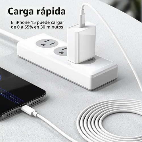 Vista 3 de Pocxwa - Cable de carga USB-C, cable de carga rápida de 60 W para iPad Pro