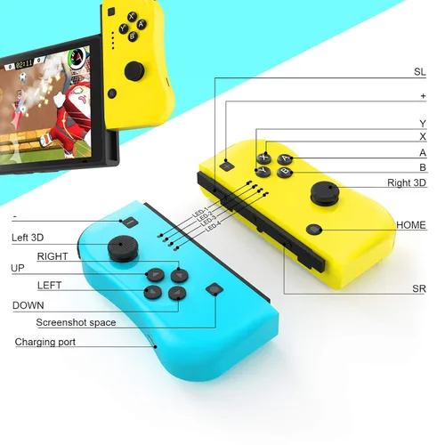 Vista 6 de QIANCHAODUO Controller Compatible for Switch, Controller Gamepad Joystick Compatible for SwitchSwitch lite, Replacement Controller with Double