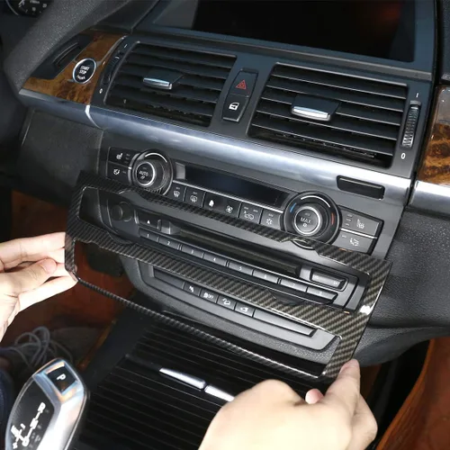 Vista 8 de Mando de plástico ABS para coche, aire acondicionado y volumen, para BMW X5 X6 E70 E71 2008-2013, color negro