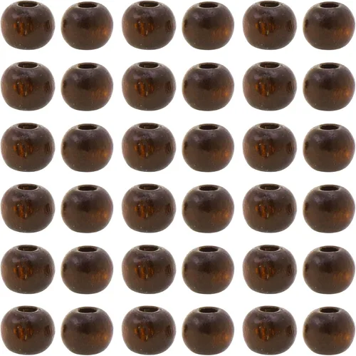 Vista 19 de Mandala Crafts - 2000 cuentas de madera redondas pequeñas de 6 mm para manualidades, suministros de macramé - cuentas de madera natural negra sin