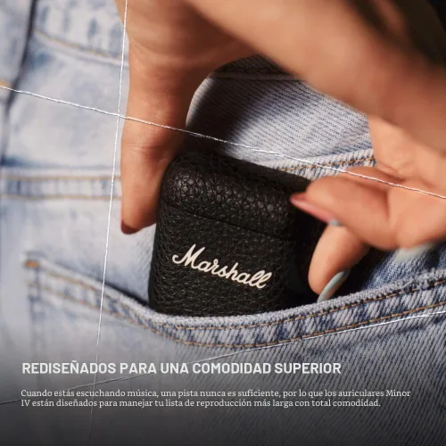 Vista 4 de Auriculares Marshall Minor IV realmente inalámbricos - Negro