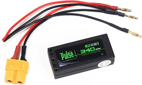 Vista 3 de Helidirect Pulse 340mah 2S 7.6V 60C LiHV Hardcase Batería utilizada para Mini Z, XBility 1, Drift, Micro B, Micro, Hobbyplus 1/24 Racing & Drift