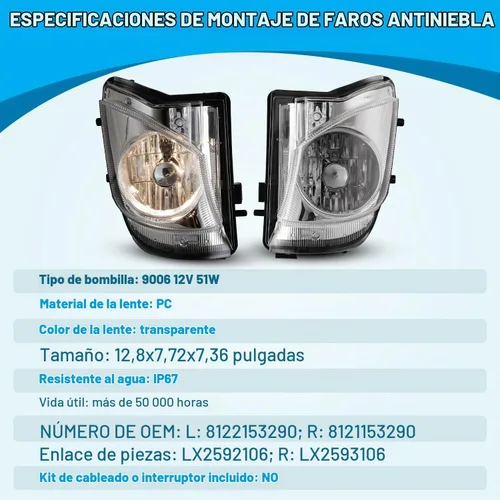 Vista 6 de CPW Conjunto de luces antiniebla para lente transparente Lexus IS250 IS350 Clear-One Set