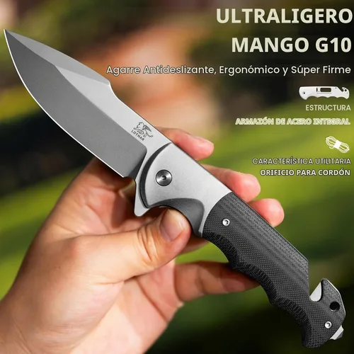 Vista 3 de SMAUG - Cuchillo de bolsillo táctico para hombre
