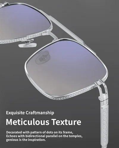 Vista 5 de FEISEDY Gafas de sol de aviador para hombre, marco de metal retro 80S UV400 B2845
