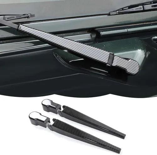 Vista 11 de RT-TCZ Limpiaparabrisas delantero, limpiaparabrisas delantero, decoración de accesorios exteriores compatibles con Jeep Wrangler JK JKU 2007-2018