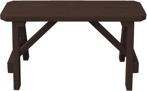 Vista 72 de Furniture Barn USA Pine - Banco tradicional de 2 pies, color negro