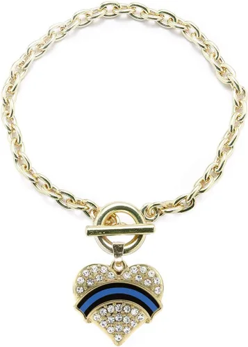 Vista 126 de Inspired Silver - Pulsera de oro con dije de corazón pavé con joyas de circonita cúbica