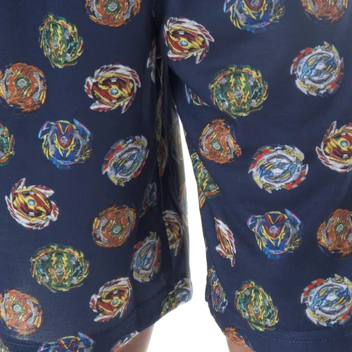Vista 5 de INTIMO Beyblade Burst - Conjunto de pijama para niños, 2 piezas, pantalones cortos y camiseta