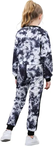 Vista 3 de Betusline Conjuntos de 2 piezas para niñas, lindos conjuntos de ropa de otoño e invierno, 4T-14 años