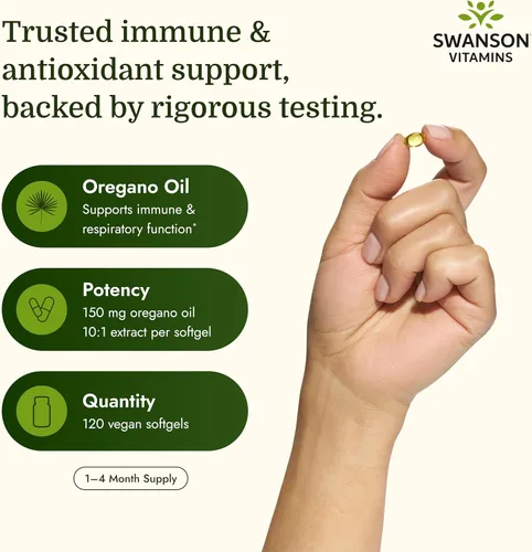 Vista 3 de Swanson Aceite de orégano Extracto 10:1 Suplemento de salud digestiva y respiratoria para adultos que buscan apoyo natural para el tracto
