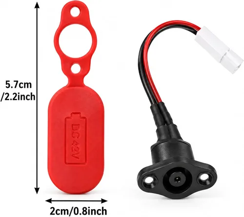 Vista 3 de Cargador de batería para scooter, cable de puerto de carga con funda de silicona compatible con Xiaomi M365 1S Pro Pro2 Accesorios de scooter