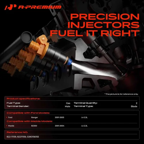 Vista 2 de Inyectores de combustible A-Premium compatibles con Ford, Mazda