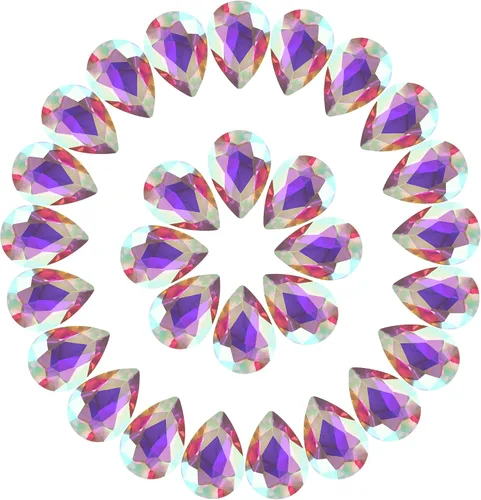 Vista 13 de Jyukan DIY lágrima de cristal AB resina diamantes de imitación Pointback cristal facetado fabricación de joyería artesanal (50 unidades)