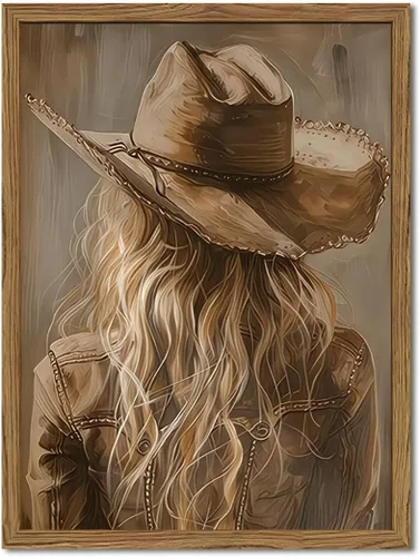 Vista 13 de Arte de pared de vaquero occidental, pintura vintage del suroeste de pared, impresiones en lienzo de cartas de juego occidentales, ilustraciones