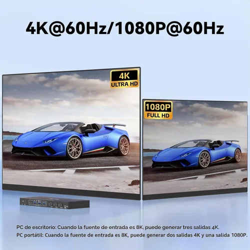 Vista 3 de Conmutador KVM USB C DP, 3 computadoras, 3 monitores, interruptor KVM MST 4K/1080P a 60Hz para 1 PC y 2 portátiles Share 3 monitores con 4
