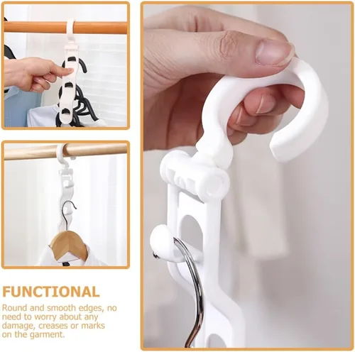 Vista 8 de 2 perchas para ropa, organizadores y almacenamiento para dormitorio, colgador de interior, ahorros de espacio, perchas para guardarropa, perchas
