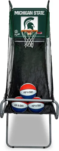 Vista 16 de Pop-A-Shot - Tailgate Game with NCAA Graphics l Arcade Basketball Inside, Out, and On The Go Infrared Sensor Scoring 3 Balls Foldable
