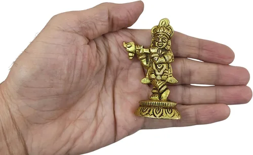 Vista 12 de Craftsofindia® Panchmukhi Hanuman - Estatua pequeña de latón, decoración divina, escultura hindú hecha a mano de 2.5 pulgadas para el altar