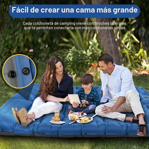 Vista 6 de Almohadilla de dormir para camping, extra gruesa de 6 pulgadas, alfombrilla